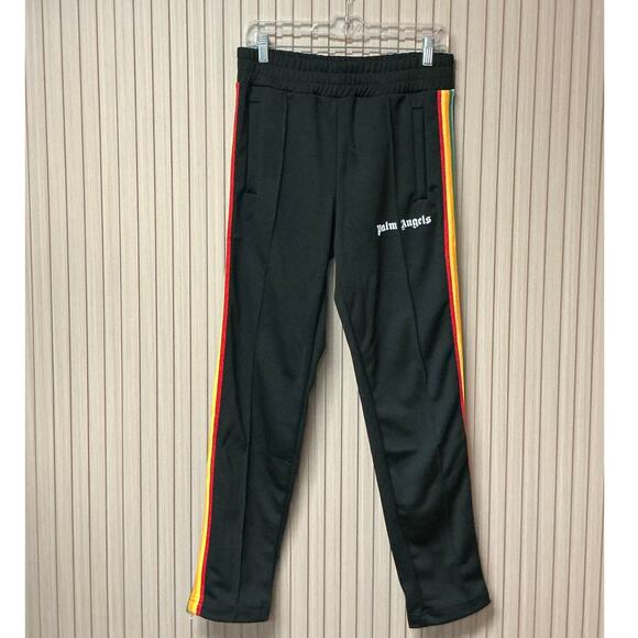 Palm Angels Rainbow Slim Track Pants Black Men’s Size M - Picture 2 of 8